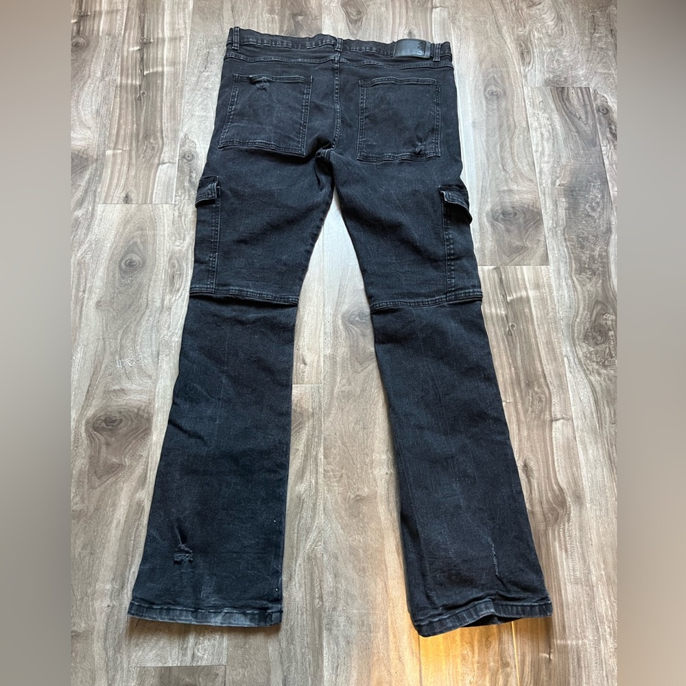DRVN Men's Charcoal Bootcut Jeans size 38 - Picture 6 of 8